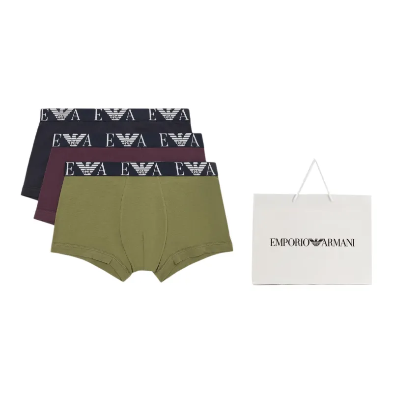 EMPORIO ARMANI Three pack Of Boxer Briefs With Bold Monogram Logo-2