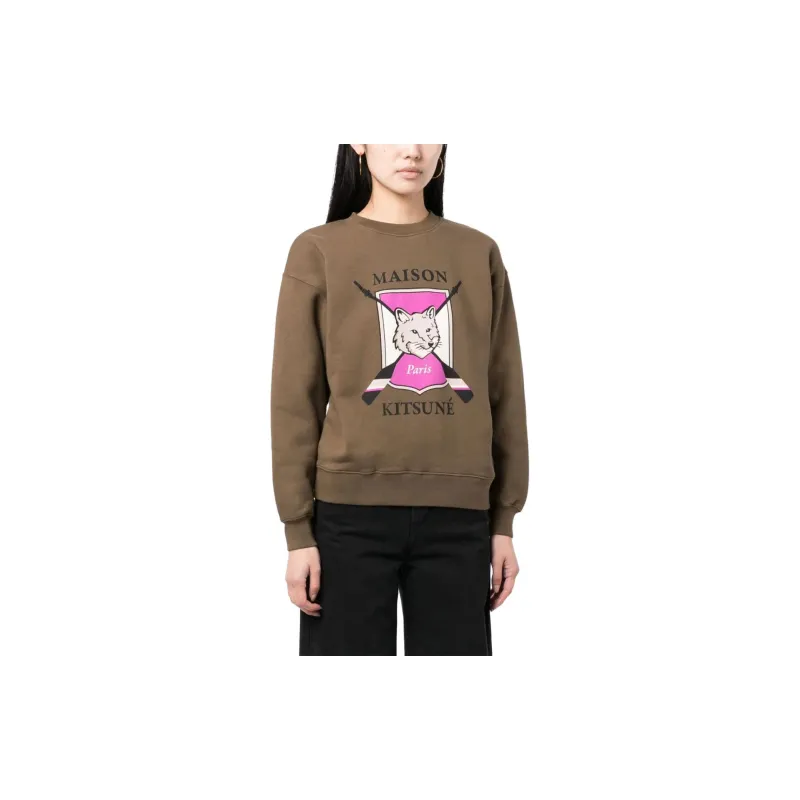 Maison Kitsune Fox Motif Crewneck Sweatshirt-1