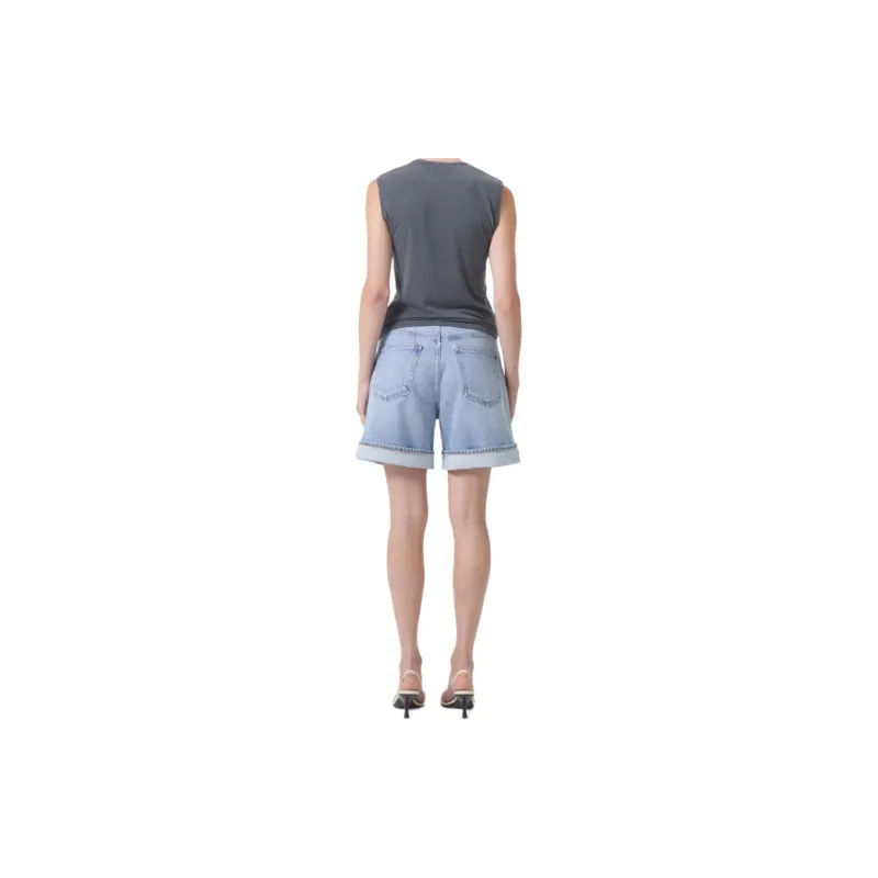 AGOLDE Dame High waisted Denim Shorts-2