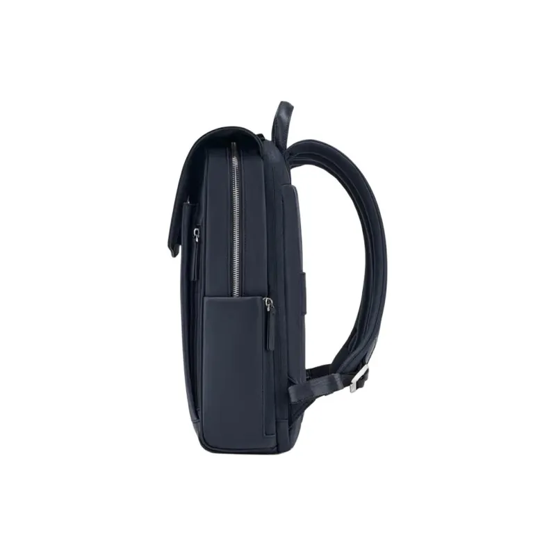 SAMSONITE Fabric Cow Leather Patchwork Backpack Women's Navy Blue-2
