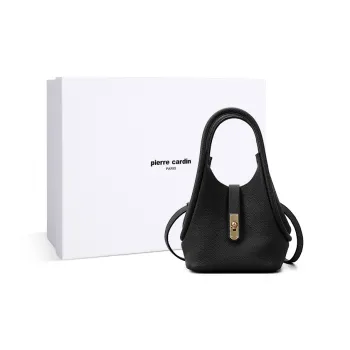 PIERRE CARDIN Cow Leather Shoulder Bag Regular Women's Black/Green/Brown/Red