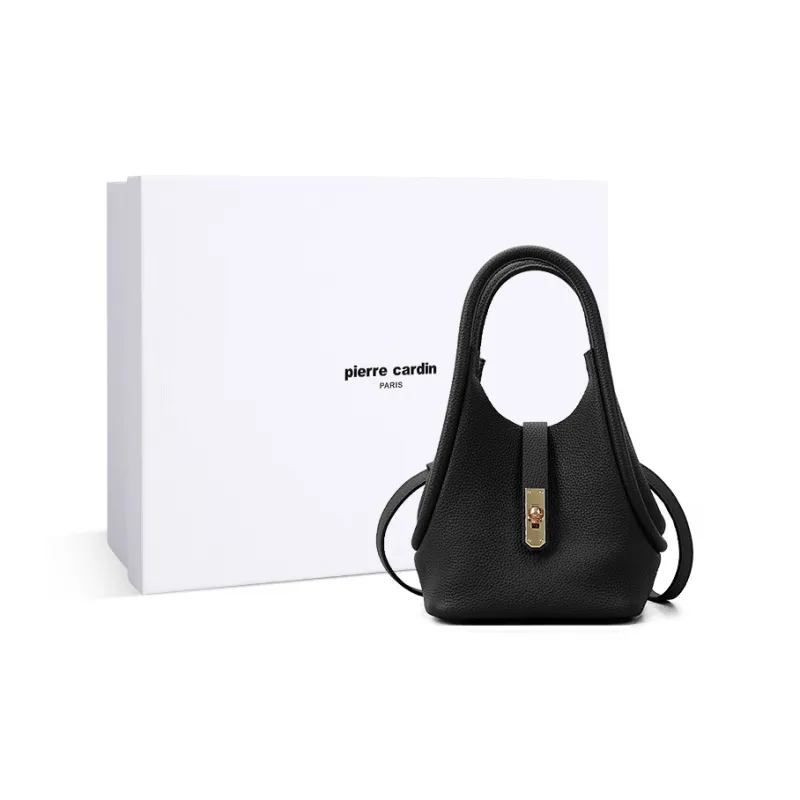 PIERRE CARDIN Cow Leather Shoulder Bag Regular Women's Black/Green/Brown/Red-0