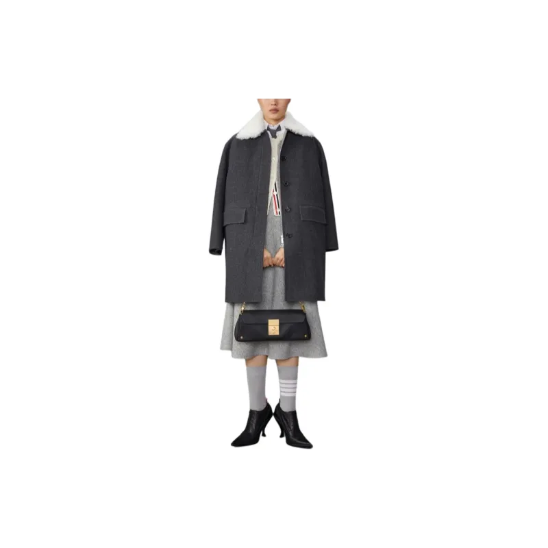THOM BROWNE A line Speckle knit Midi Skirt-1