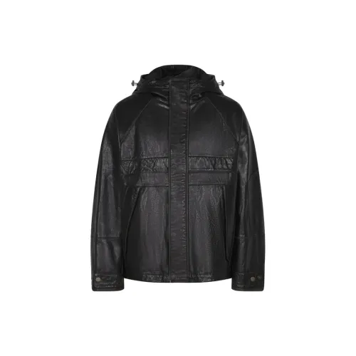 CROQUIS Leather Jackets Men Jet Black