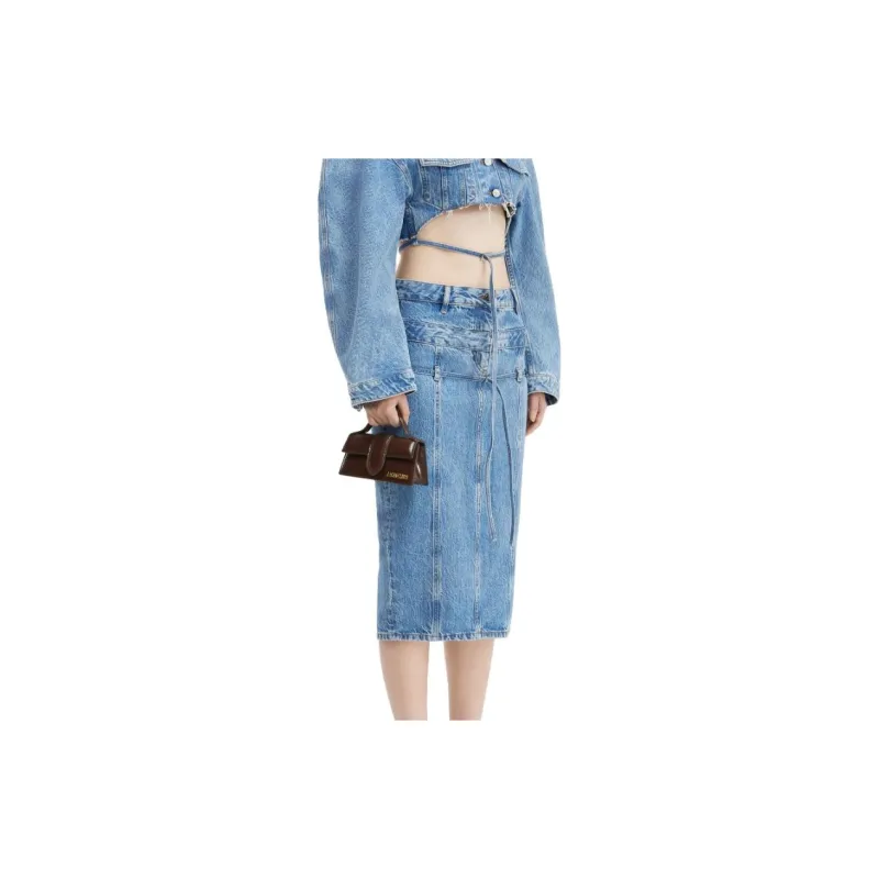 Jacquemus La Jupe De Nimes Criollo 'Light Blue/Tabac'-2