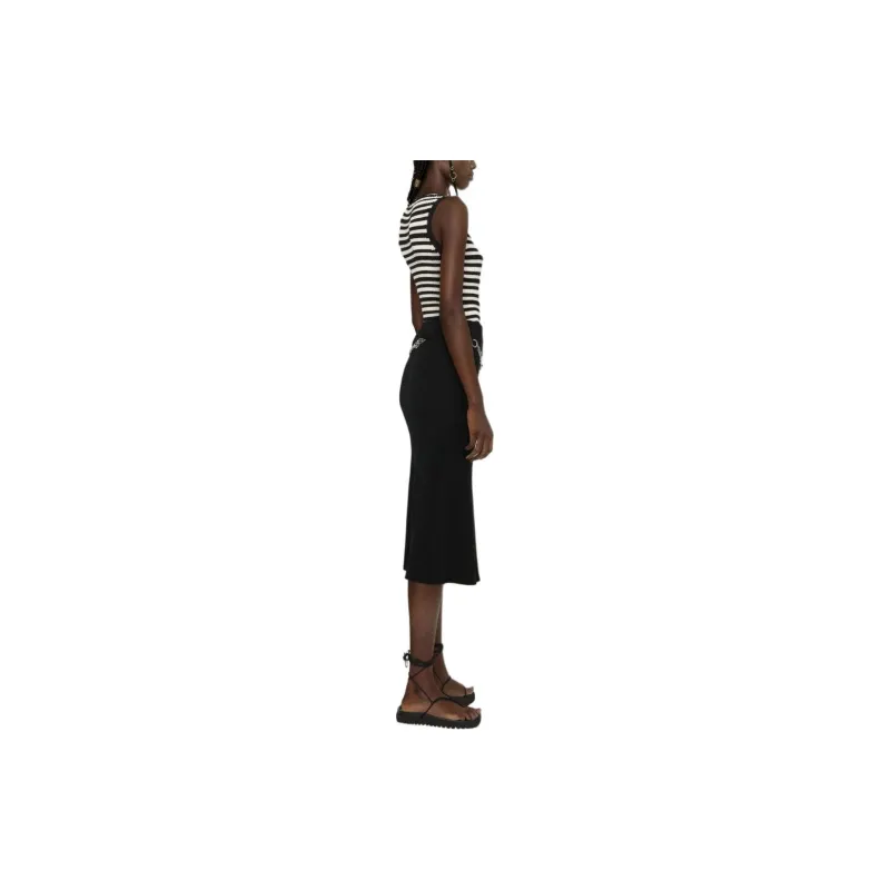 Paco Rabanne Chain detail Ribbed knit Skirt-3