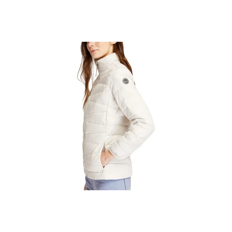 Timberland Solid Color Stand Collar Puffer Jacket Women's White-5