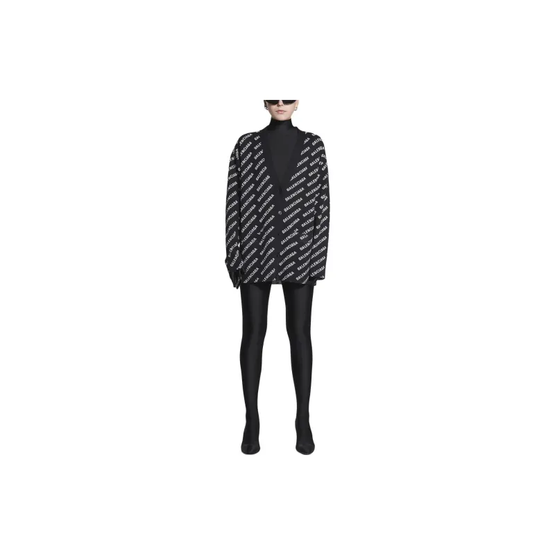 Balenciaga FW22 Knitwear Loose Fit Style Women's Black-3