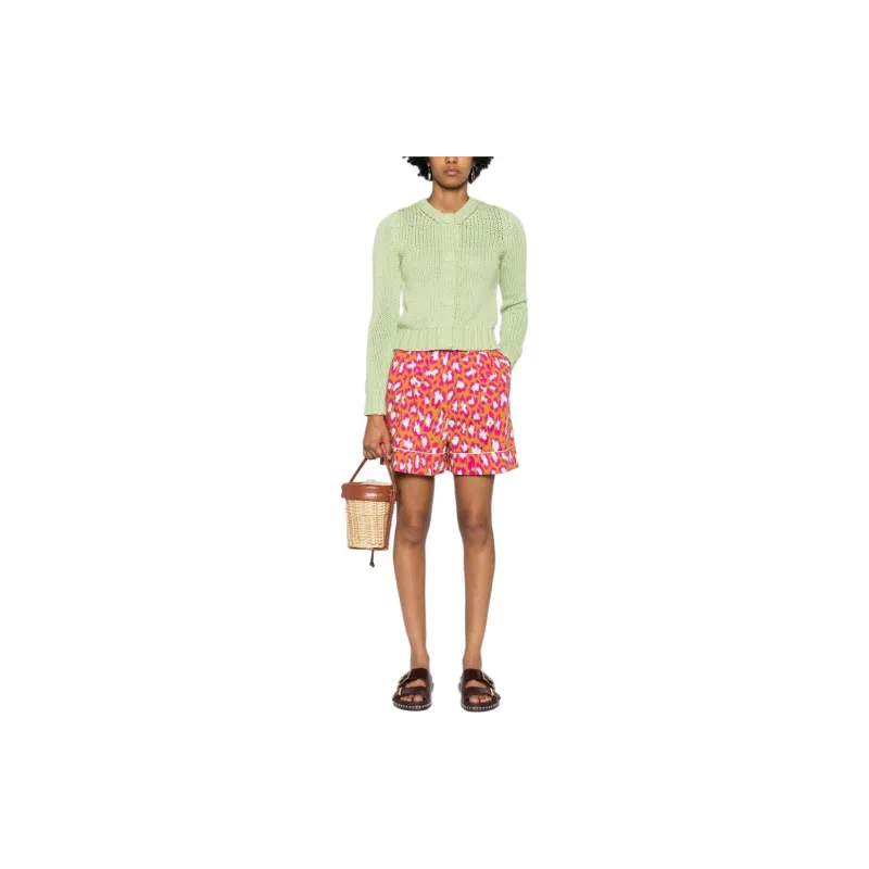 DVF Diane Von Furstenberg Balbino Leopard print Tailored Shorts-1
