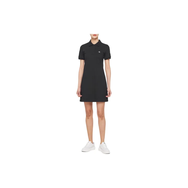 CALVIN KLEIN Short Sleeved Dresses Women's Black-2