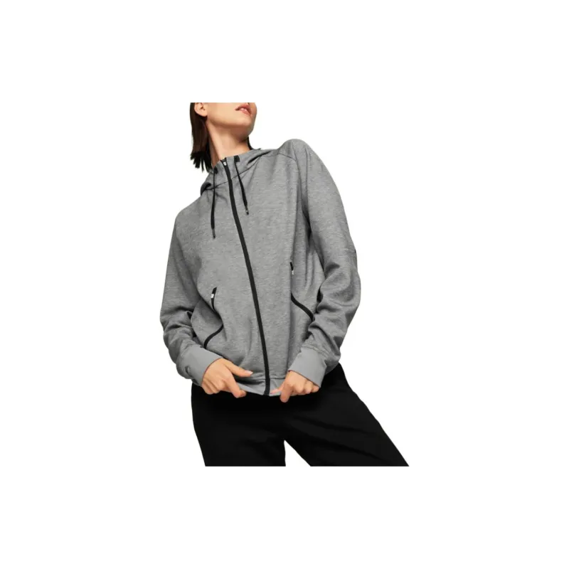 On Zipped Hoodie Sweatshirt Women's Gray-3
