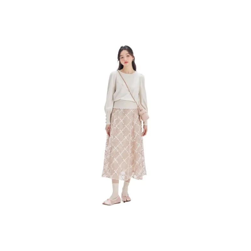 DEAR DEER PUFF Casual Long Skirts Women's Image Color-1