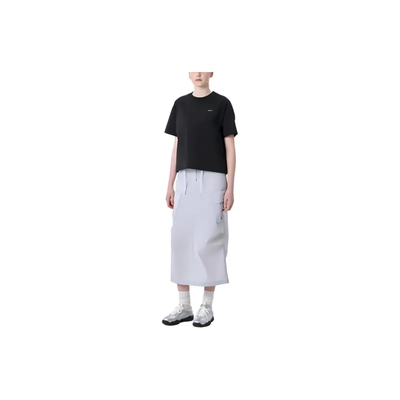 FILA Drop Shoulder Sleeve T Shirt Women's Black-2