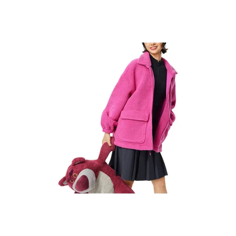 LiNing x Disney Velvet feel Coat Women's Rose Purple-4