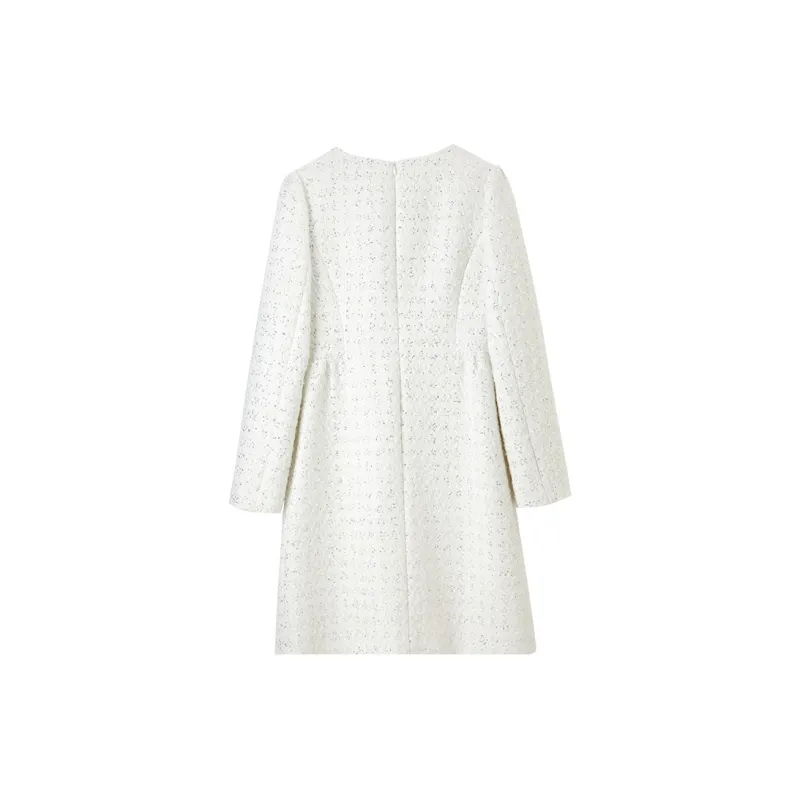 SENTUBILA Long Sleeved Dress Women's White-7