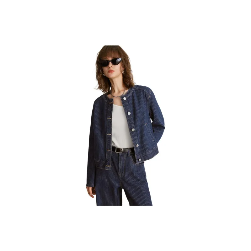 ELLE Denim Jackets Women's Blue-2