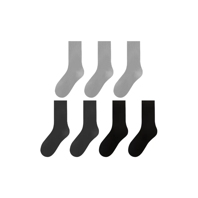 MADALLO Mid Calf Socks Women's 5 Pack White-23
