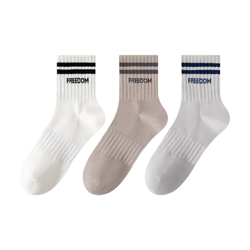 MIIOW Trend Party Series Mid Calf Socks Unisex 3 Pack-9