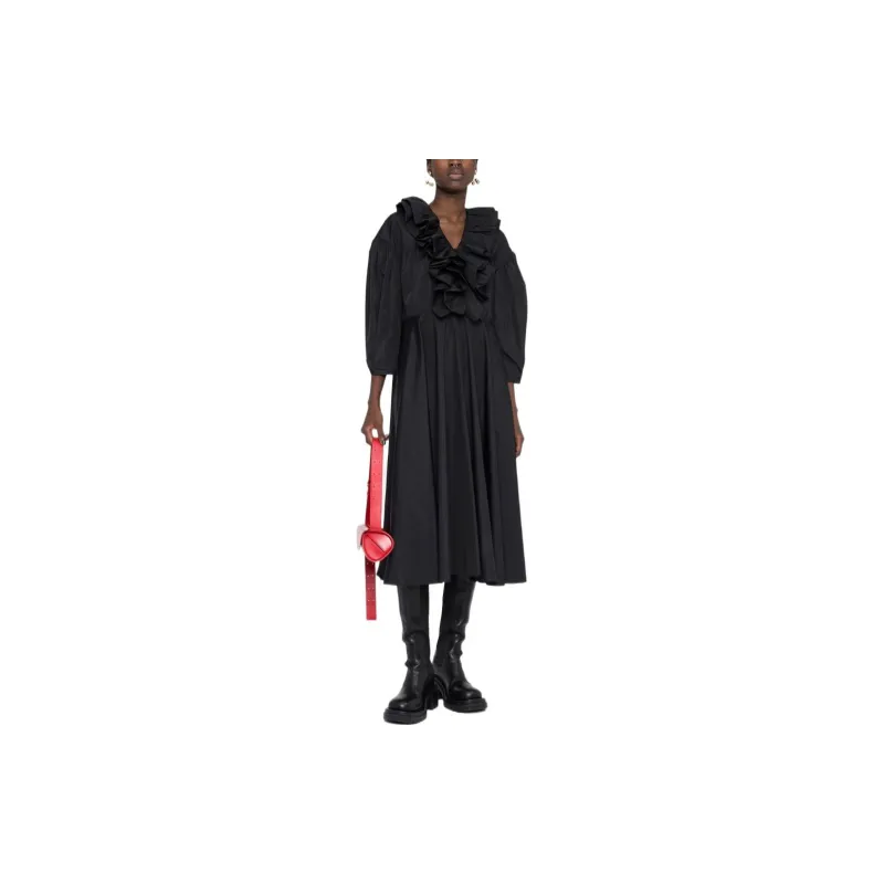 JIL SANDER Long-Sleeved Dresses Women's Black-1