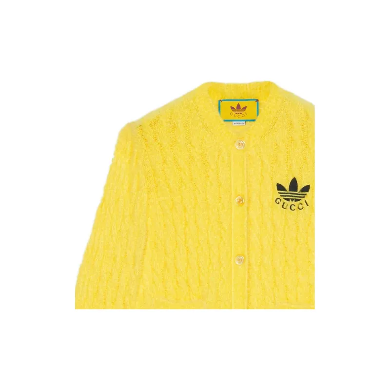 GUCCI x Adidas Originals Adidas X Gucci Co branded Series SS23 Knitwear Women's Yellow-2