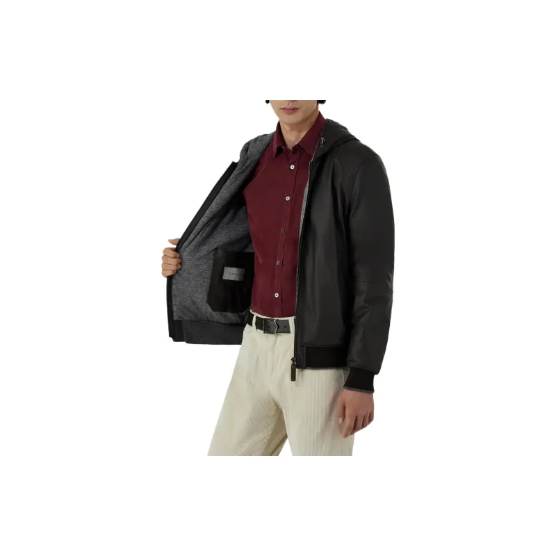 Canali Leather Jacket-2