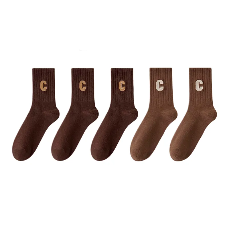 Lan Miao Mid Calf Socks Women's 5 Pack-6