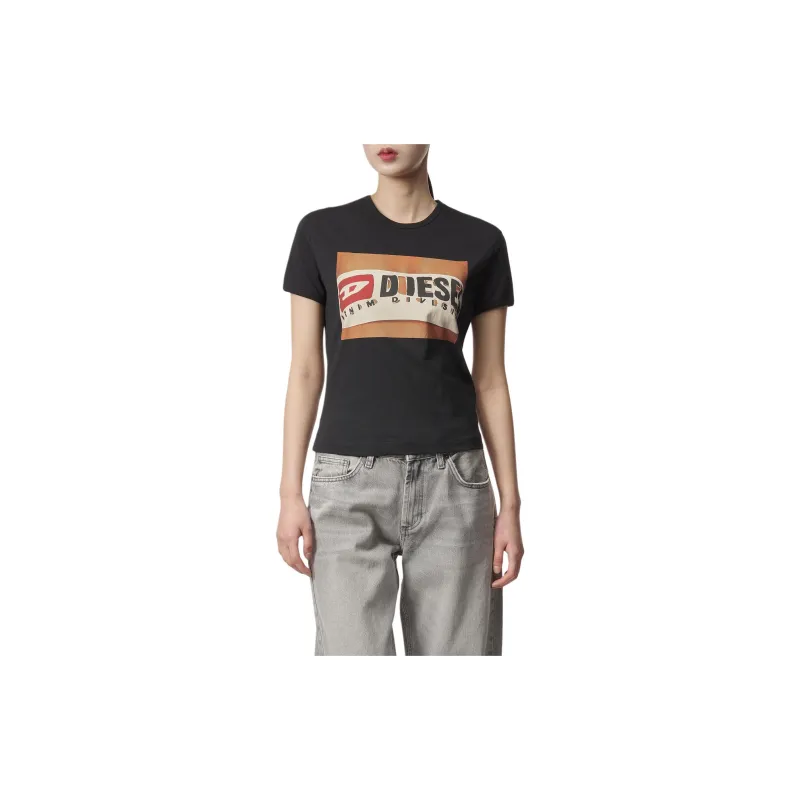DIESEL Regular T-Shirt Women's Black-1