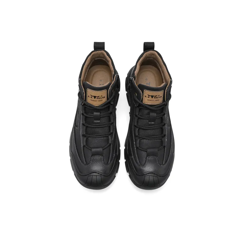 G.N.SHIJIA Wear resistant And Lightweight Mid Top Casual Shoes Men's-4