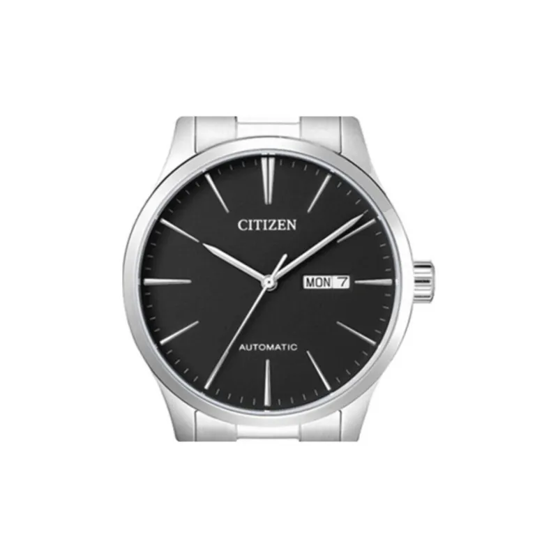 CITIZEN Automatic Mechanical Movement Stainless Steel Strap Watch Men's Watch Black Dial-4