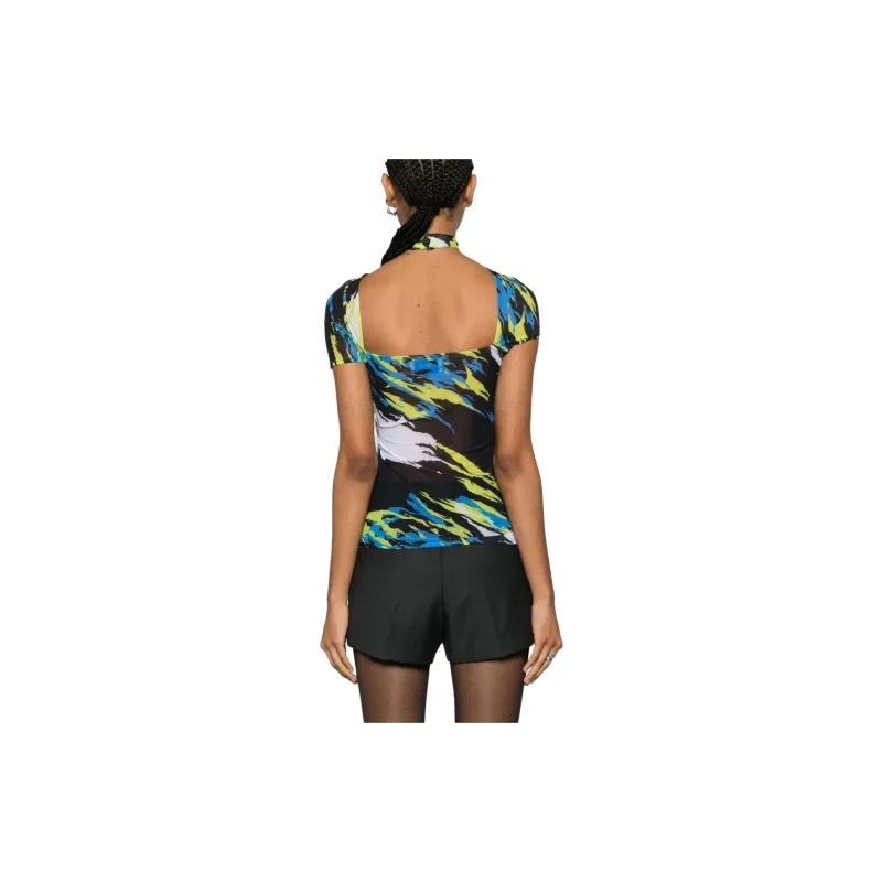 COPERNI Semi sheer Graphic print Dress-2