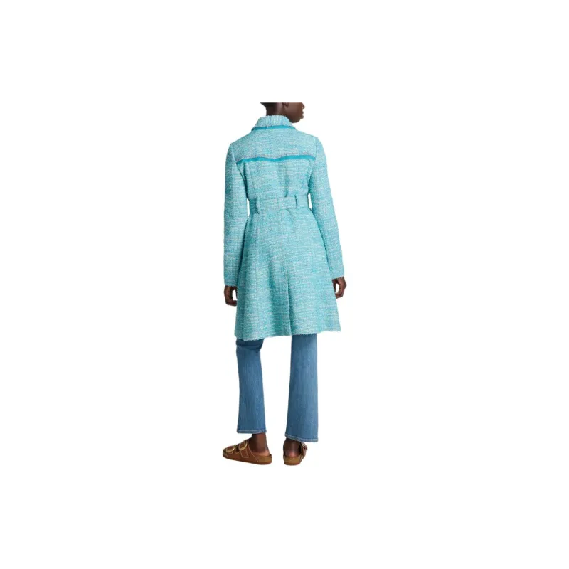 St. John Belted Tweed Coat-2