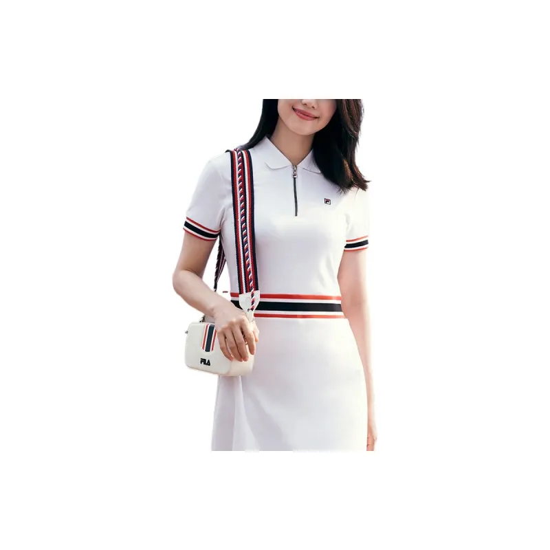 FILA Short Sleeved Dress Women's White-1