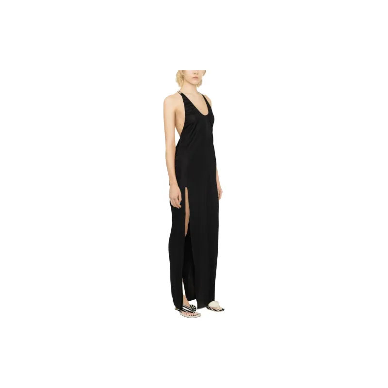 JW Anderson Halterneck Slit Draped Dress-3