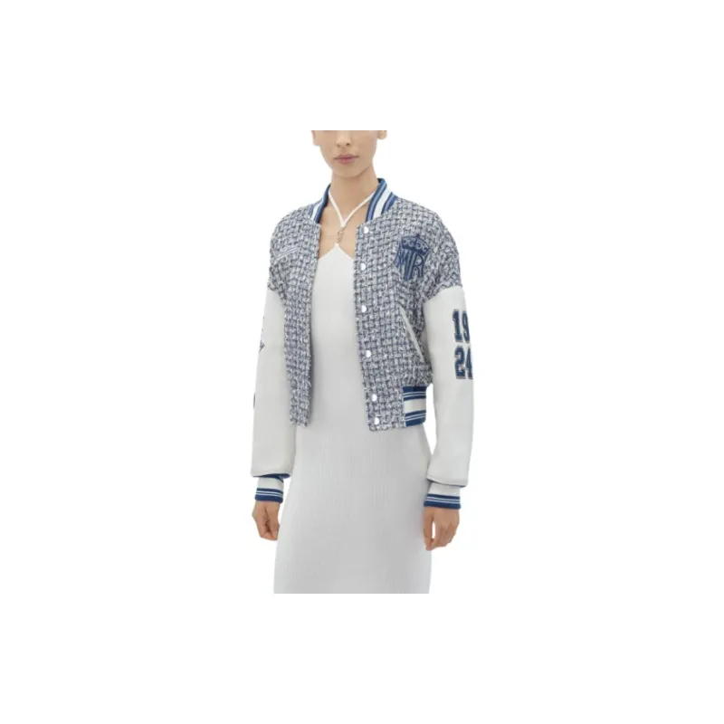 AMIRI Boucle Varsity Jacket Jackets & Coats Women's Blue-1
