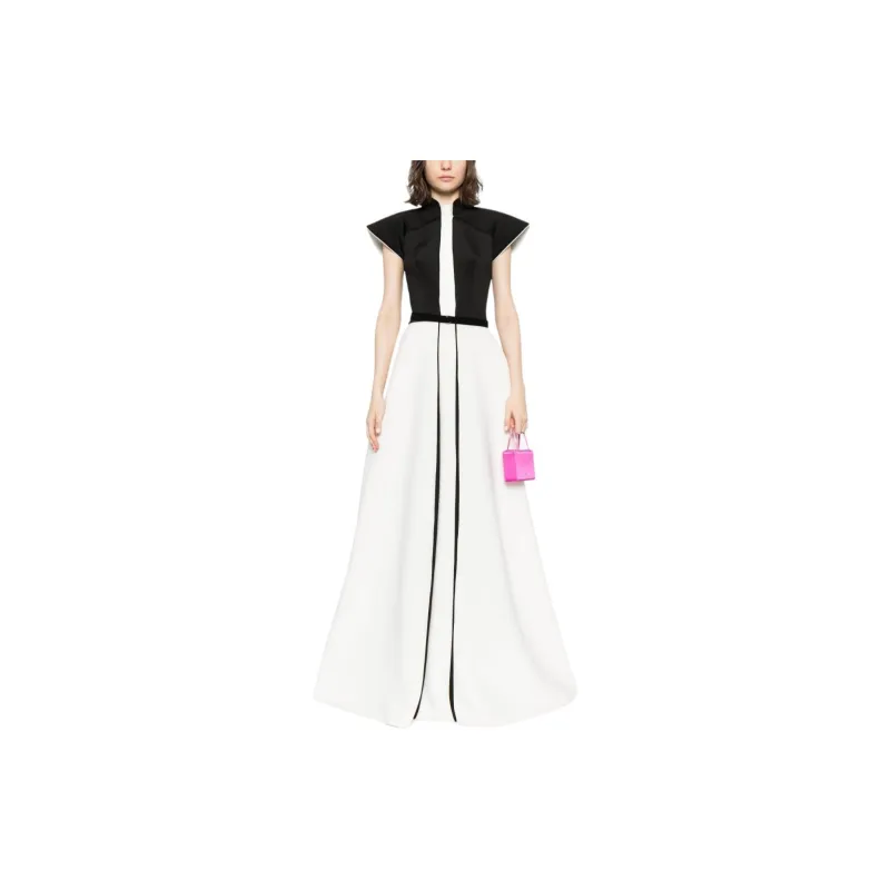 Saiid Kobeisy Cap sleeve Two tone Gown-1