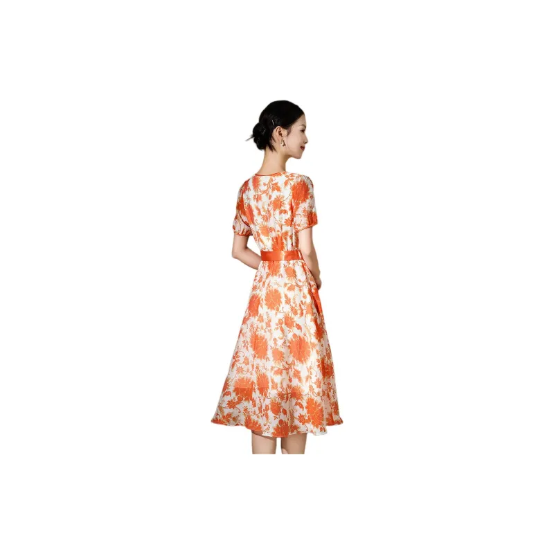 Mylan Short Sleeved Dresses Women's Orange-3
