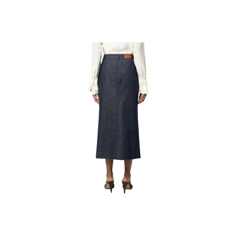 GIORGIO ARMANI Denim Long Skirts Women's Marine Blue-2