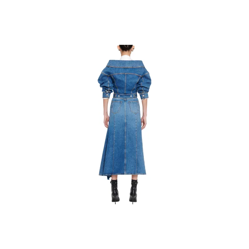 Alexander McQueen Cropped Denim Jacket-2