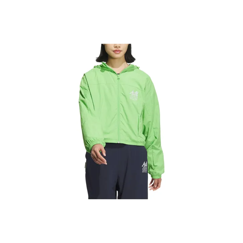 Adidas LOGO JACKET Jackets Coats Women's Lime Green-2