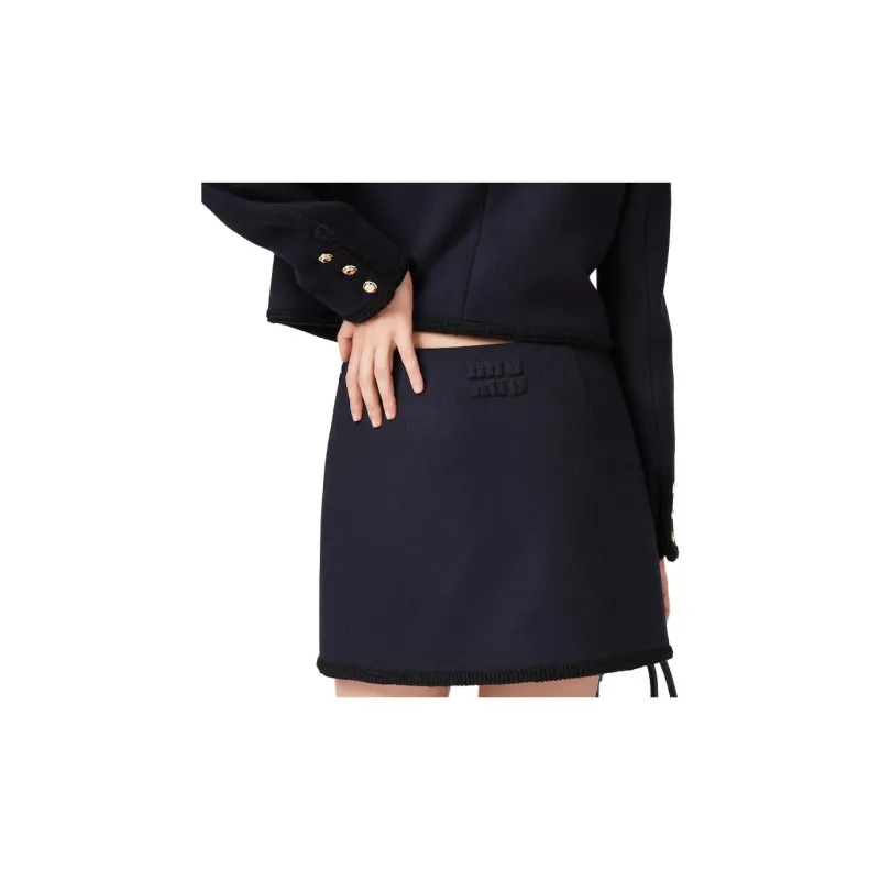 MIU MIU FW23 Casual Short Skirts Women's Blue-4