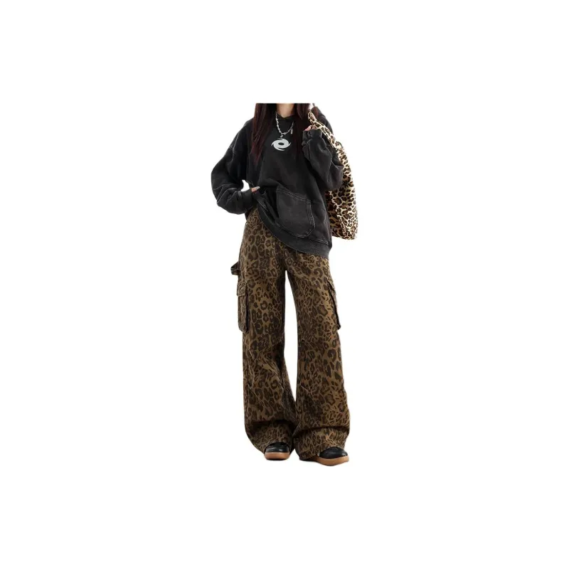 Concubine Zhu Jeans Women's Leopard Print-6