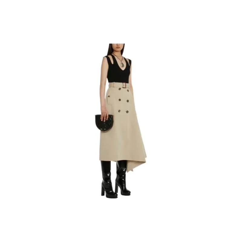 Alexander McQueen Casual Long Skirts Women's Beige-3
