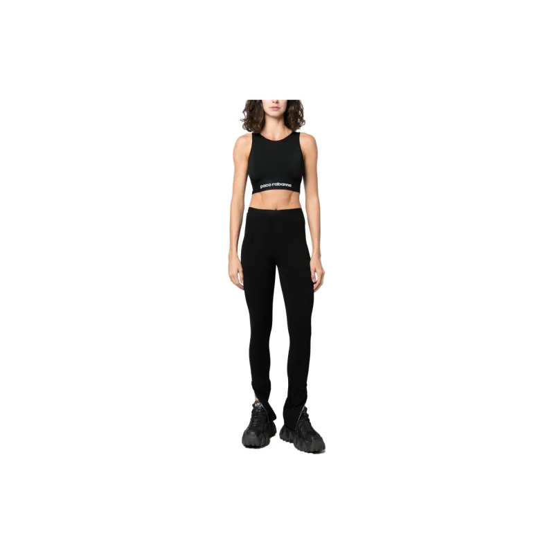 Paco Rabanne Logo Detailed Sleeveless Sports Bra-1