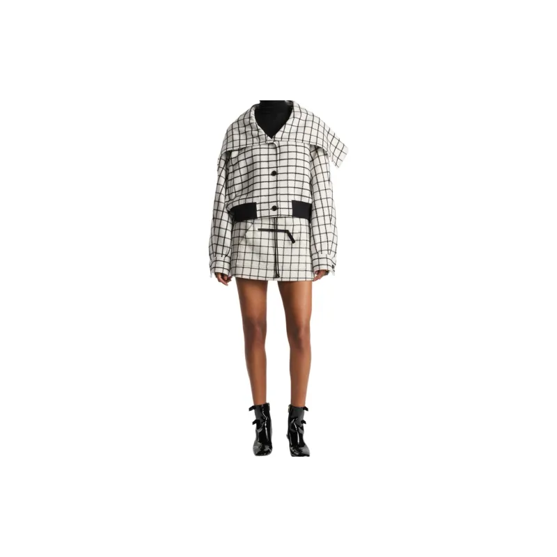 DIOR FW24 Casual Short Skirts Women's Black White-2