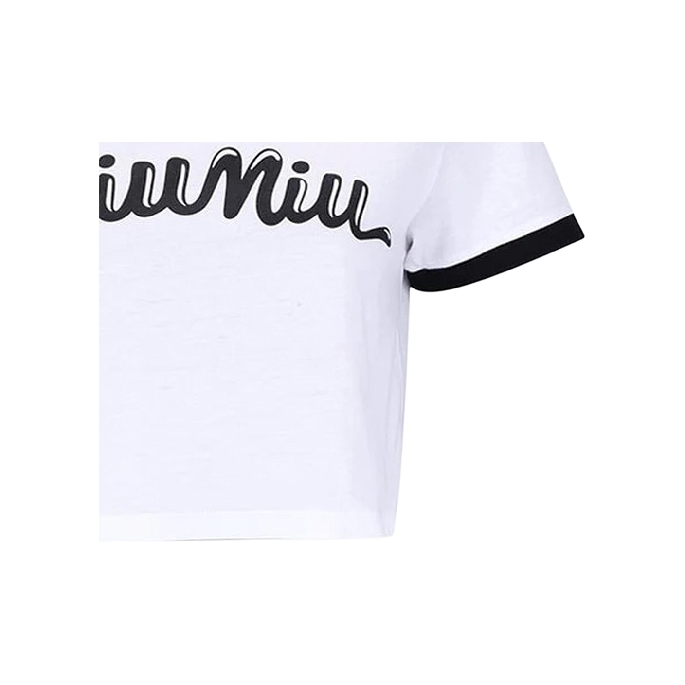 Miu Miu Embroidered-Logo Cotton T-Shirt - F0028 Pink