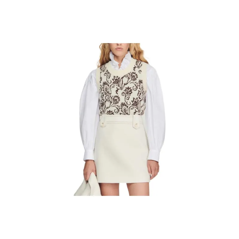 Sandro FW22 Skirt Women's Light Brown-2