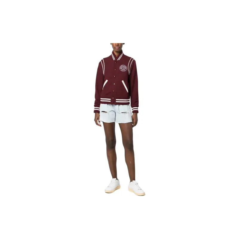 SPORTY & RICH Logo Embroidered Varsity Jacket-1
