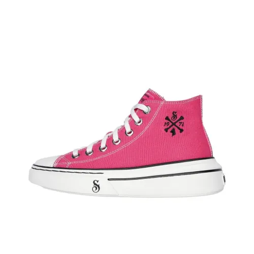 Skechers SNOOP Canvas Shoes Women's High-Top Pink