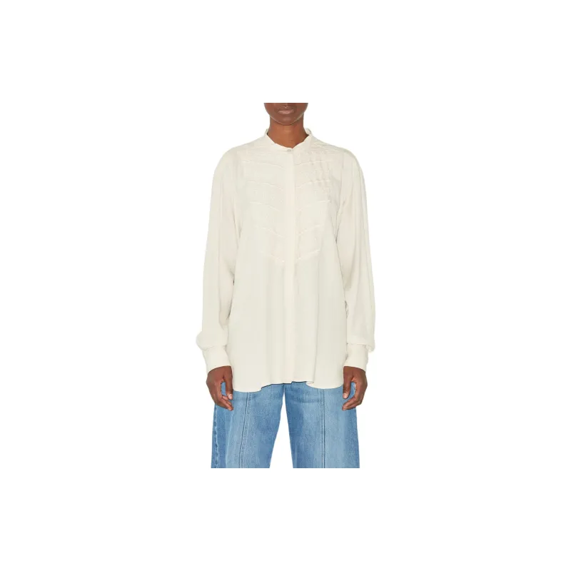 ISABEL MARANT Britten Embroidered Detailed Long Sleeved Shirt-1