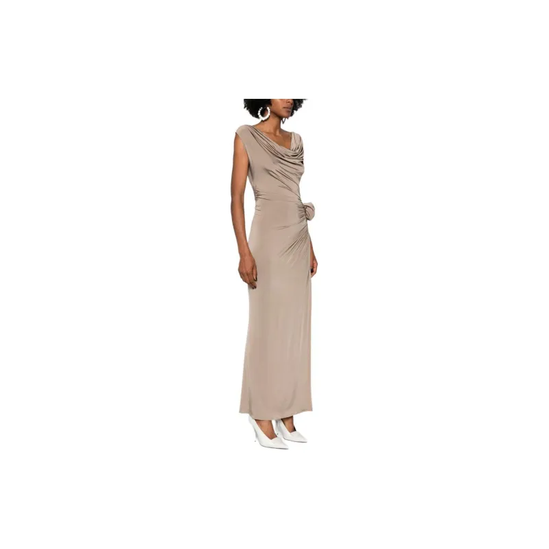 Magda Butrym Floral-appliqué Jersey Midi Dress-3